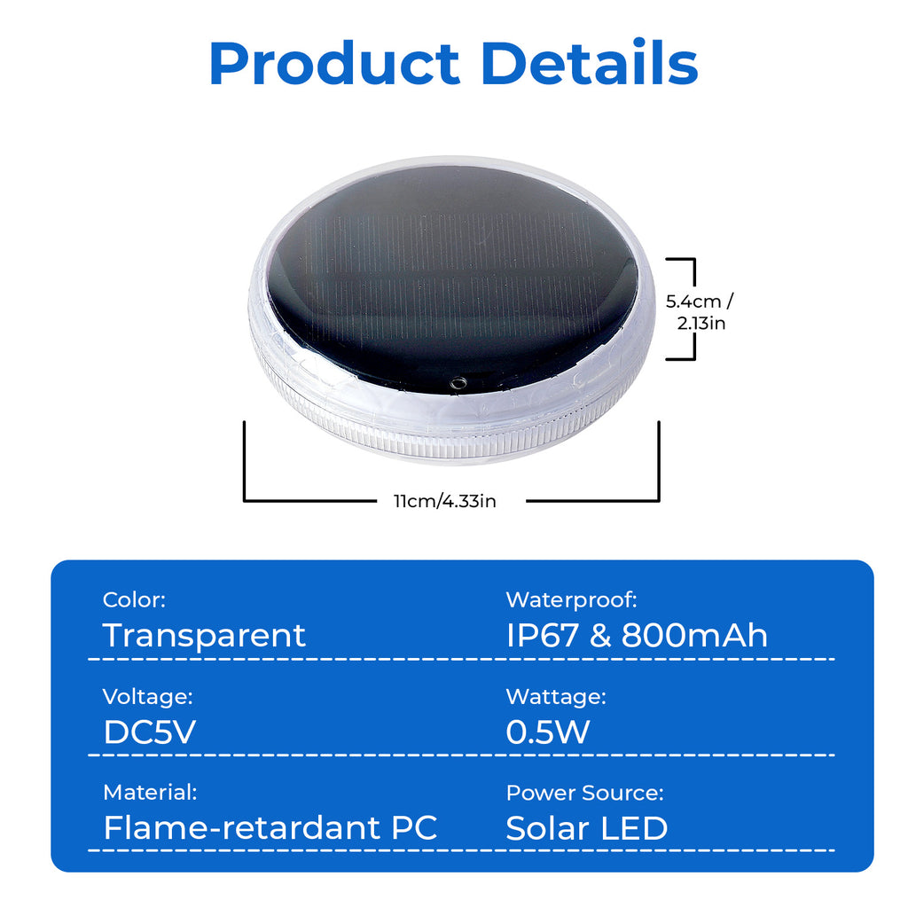 Lumière solaire flottante