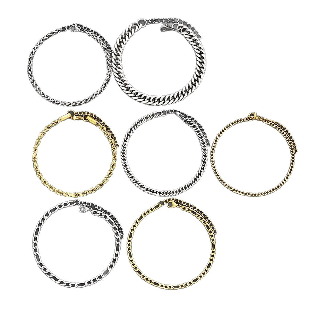 Bracelet homme et femme en acier inoxydable de style européen et américain