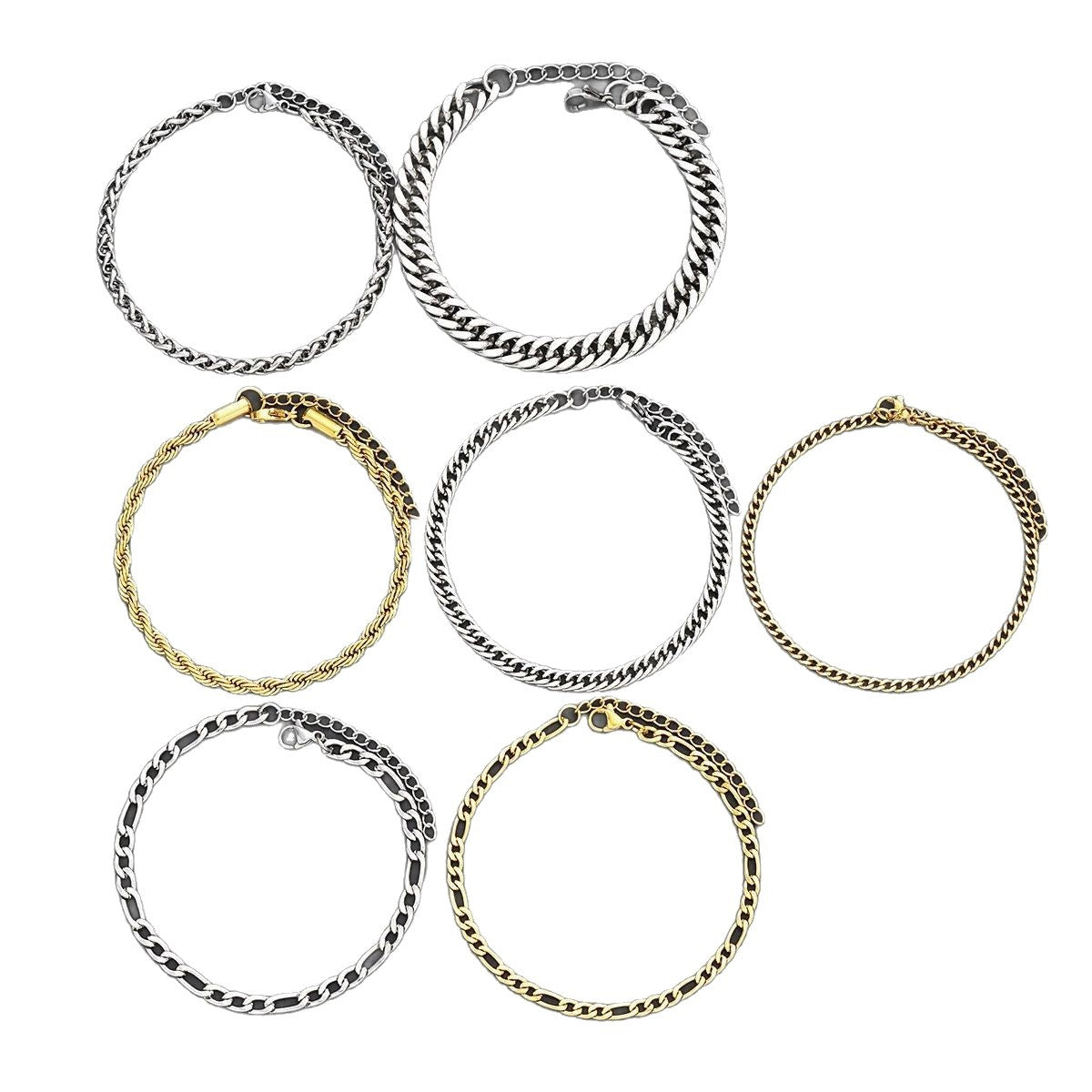 Bracelet homme et femme en acier inoxydable de style européen et américain