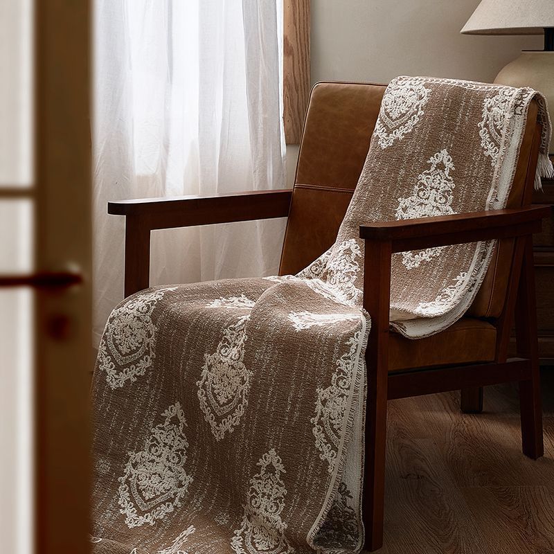 Couverture en coton tissée avec une Texture laine Couverture multifonctionnelle