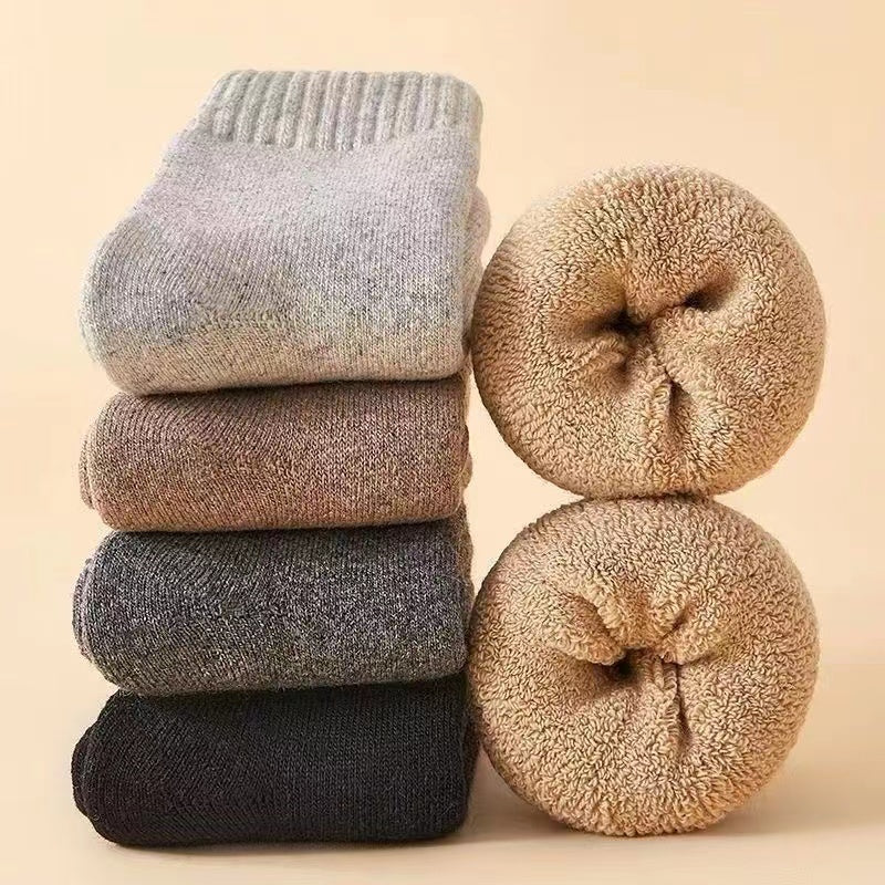 Chaussettes en laine avec semelle intermédiaire d'hiver Merino épaisse