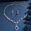 Bijoux de mariée femmes ensemble européen et américain cristal goutte d'eau