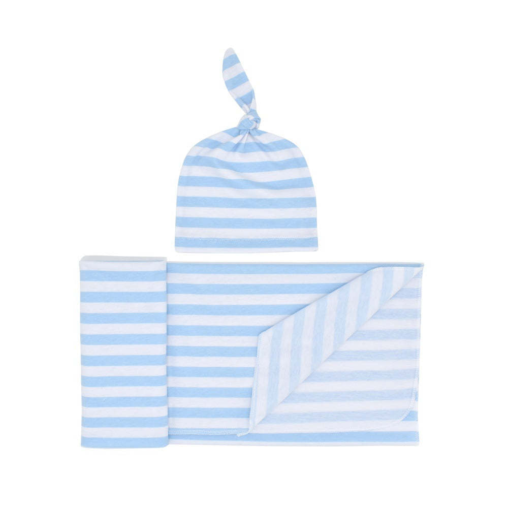 Nouveau-né Rayon Stripe Gro-bag Bonnet 2 pièces