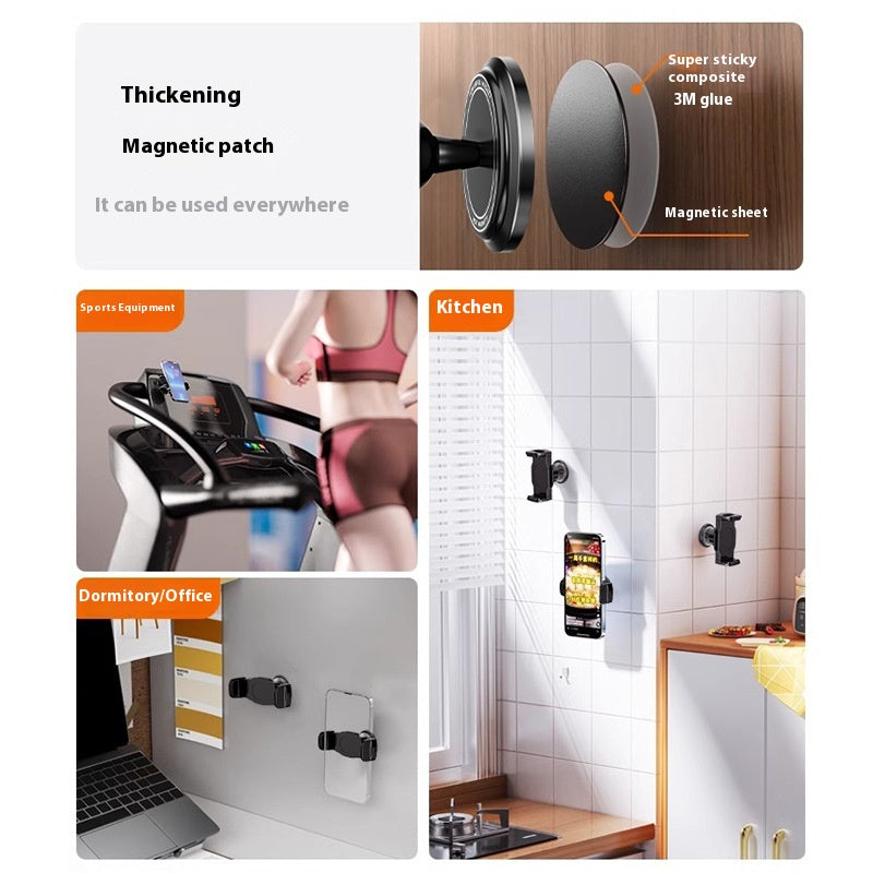 Aspiration magnétique tapis roulant Téléphone mobile Sucker Gym Outdoor Sports Mur suspendu