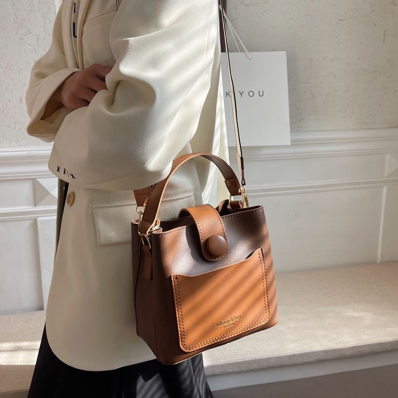 Sac à bandoulière large Sac à seau simple Chic