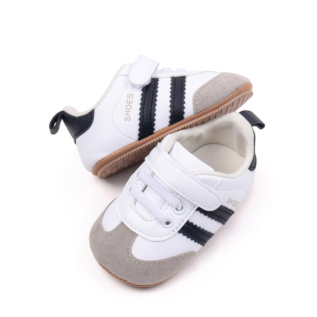 Chaussures de marche tendance pour tout-petits avec paillettes Velcro pour bébés