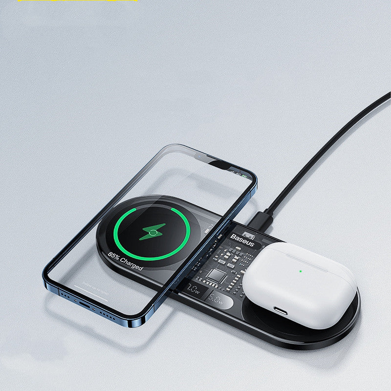 Affichage numérique Deux en un Magsafe20W Chargeur sans fil de recharge rapide