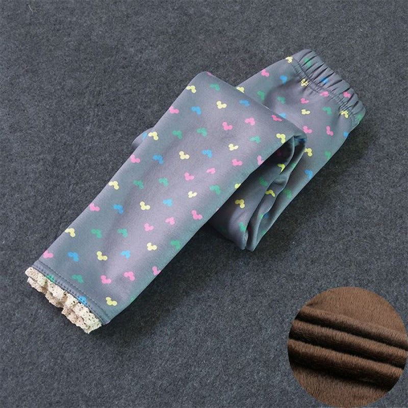 Pantalons Sweet Girls-pied de dentelle Pantalons minces