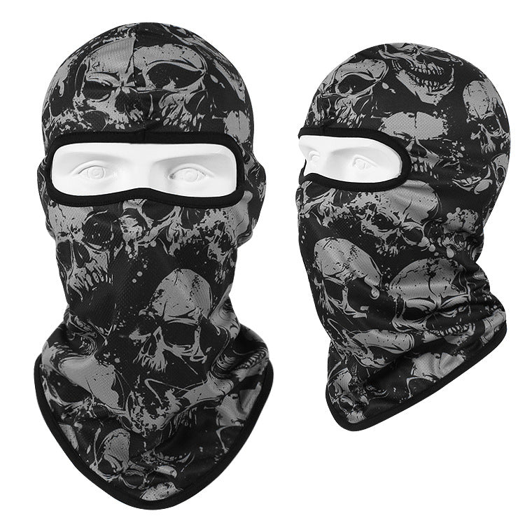 Masque de crâne respirant de moto à tête sèche rapide écran solaire
