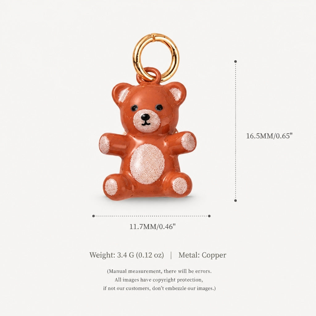 Mignon petit ours et canard bâtiment pendentif ornement