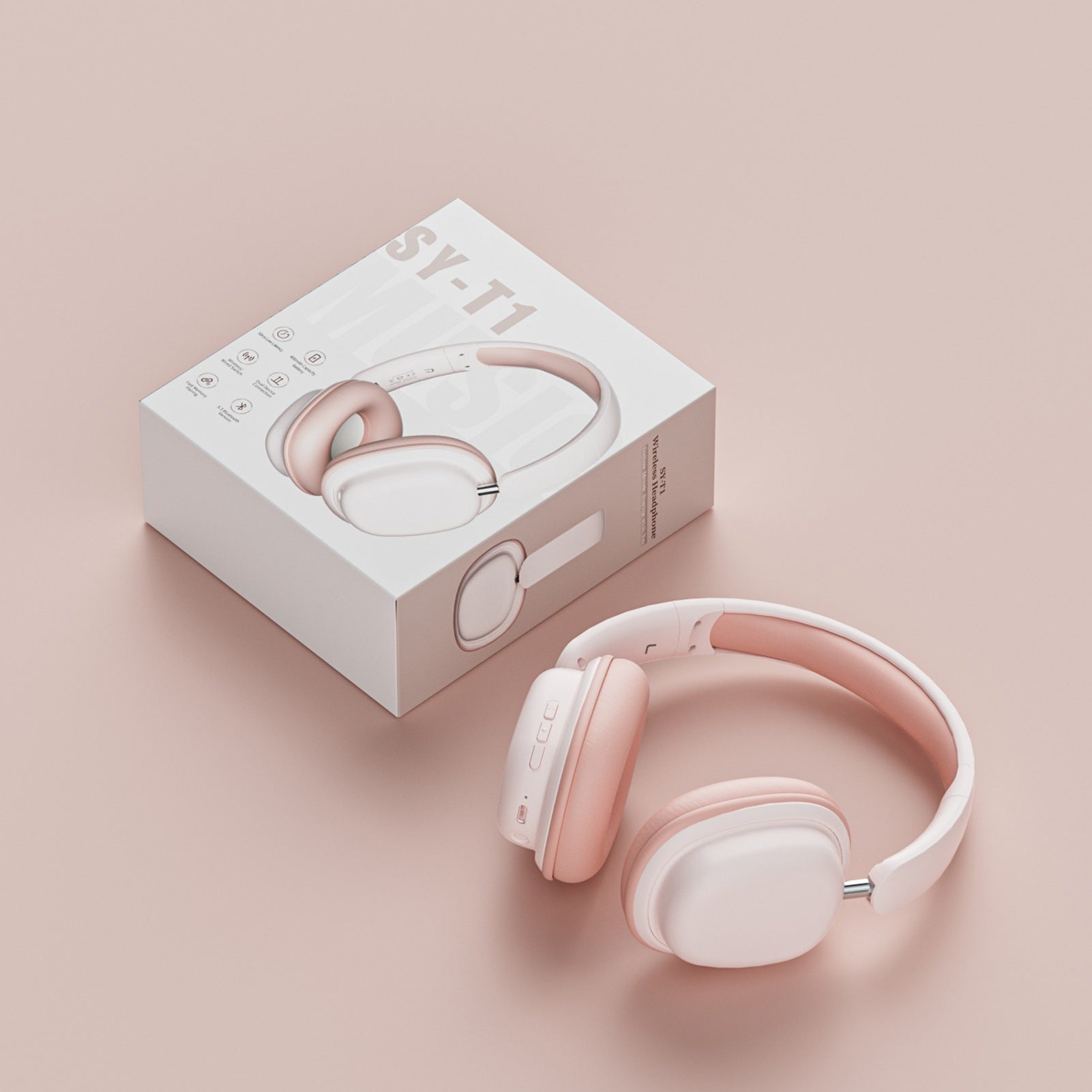 Casque sans fil jeu BT5.3 casque Mic 3.5mm 20 heures Earphone pliable