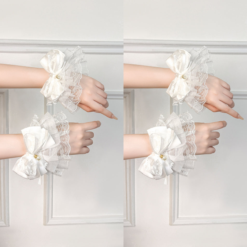 Couverture de manchette en dentelle pour femmes Cake Robe Manches