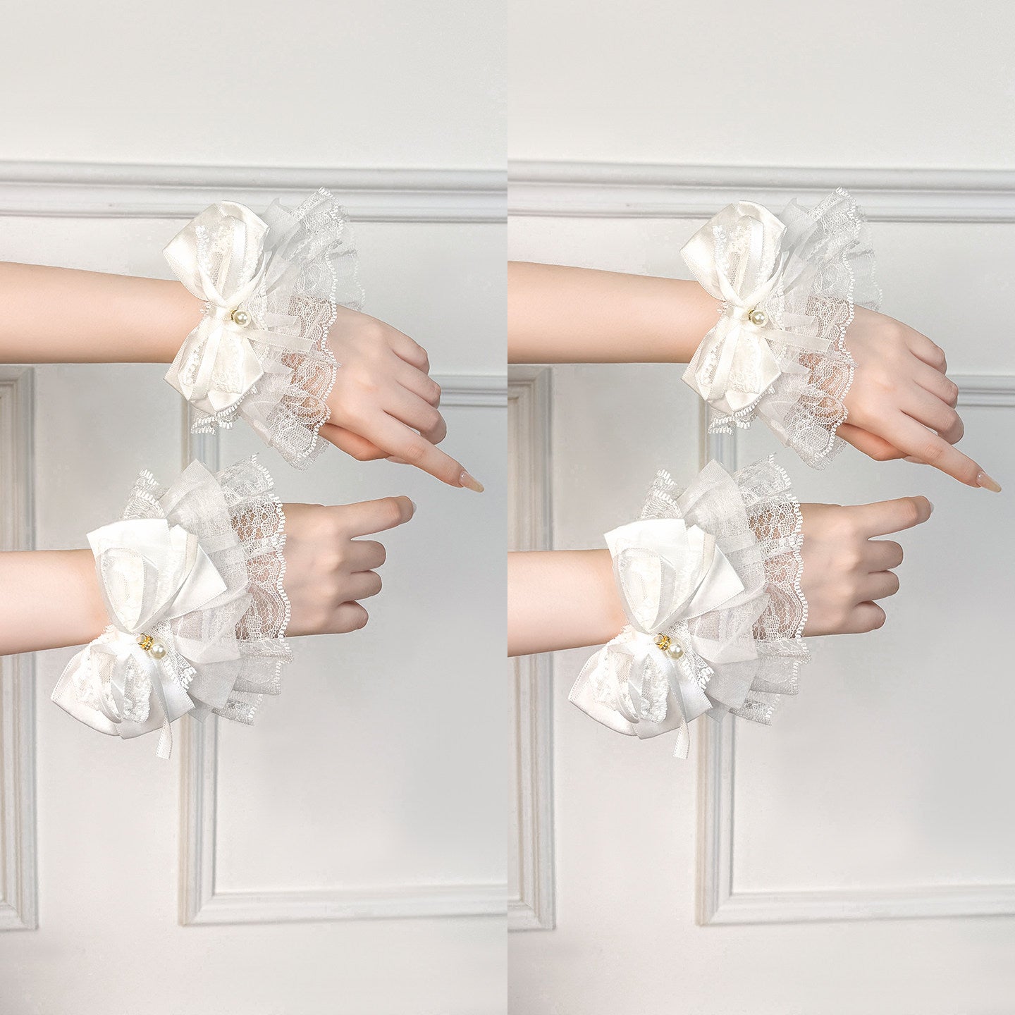 Couverture de manchette en dentelle pour femmes Cake Robe Manches
