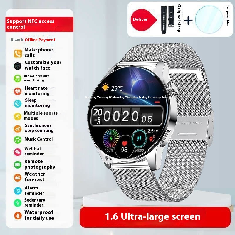 Bracelet de sport Smart Watch Homme Pression artérielle Bluetooth