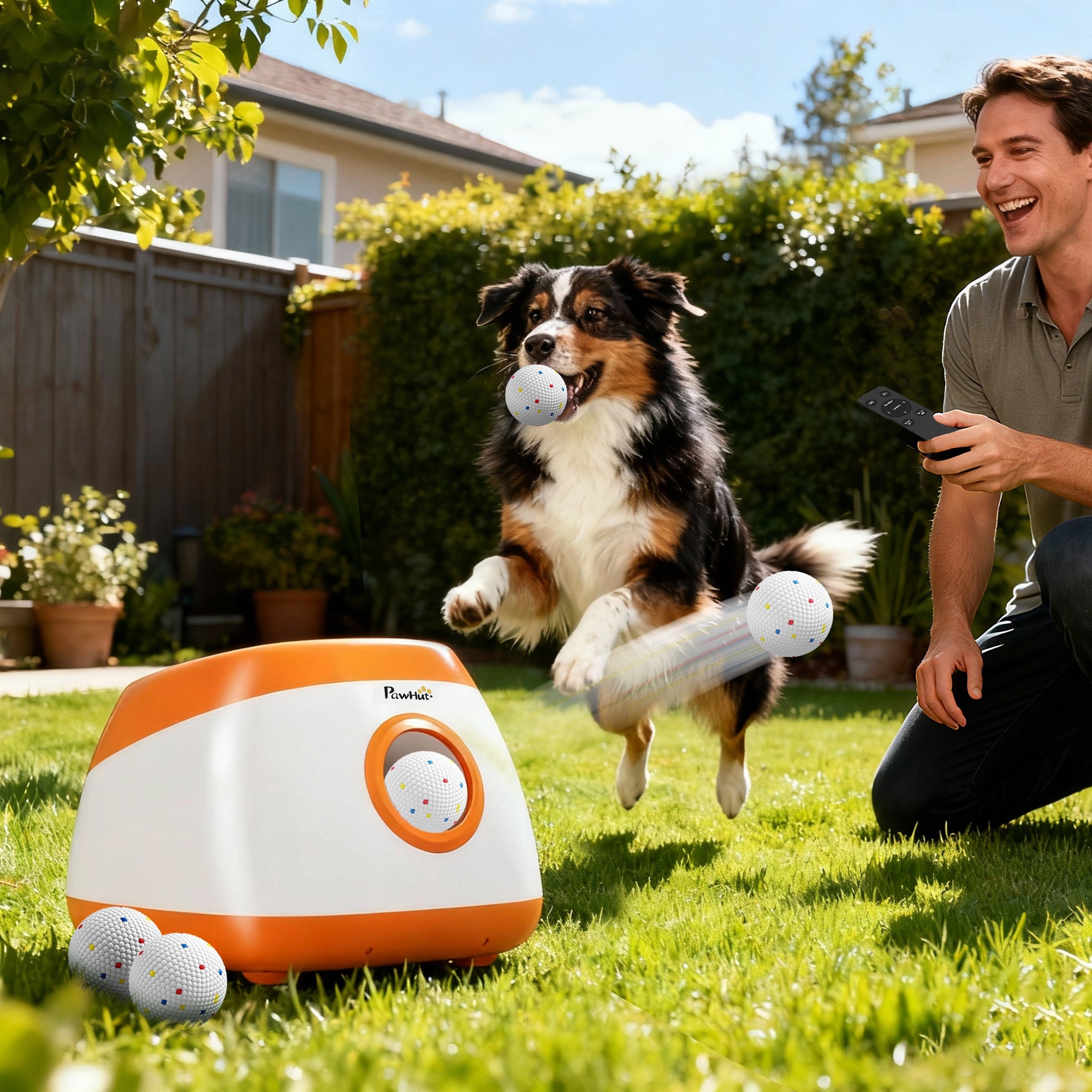 Lance-balles de chien automatique avec distance 26-80 FT