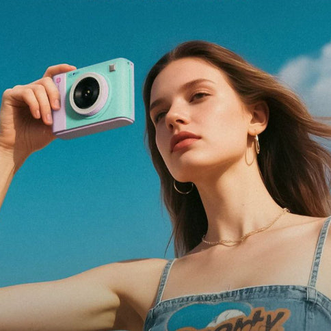 Mini caméra de film mignon qui produit instantanément des photos couleur