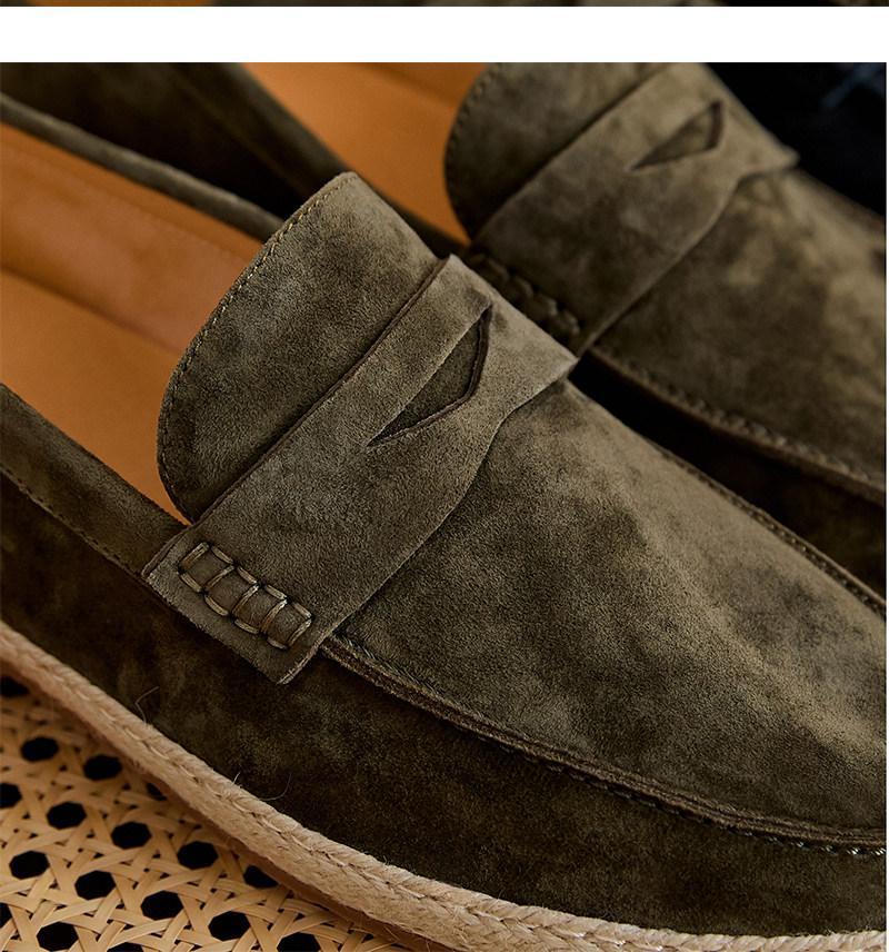 Mocassins pour hommes en peau de mouton rétro