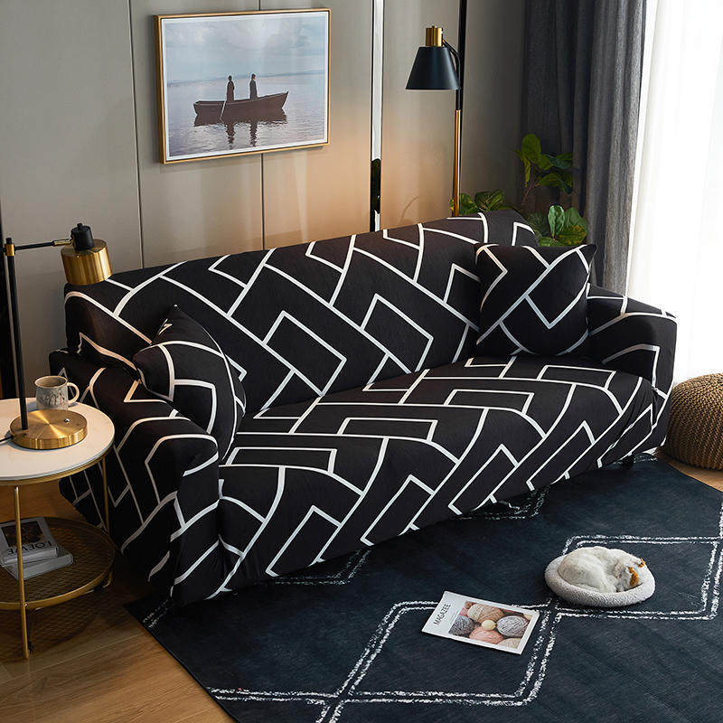 Couverture de canapé en cuir Tissu simple élastique