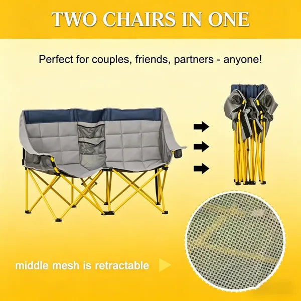 Double folding chair