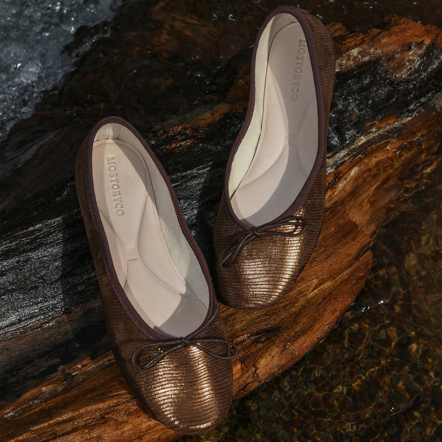 Chaussures plates polyvalentes pour femmes à nœuds d'eau