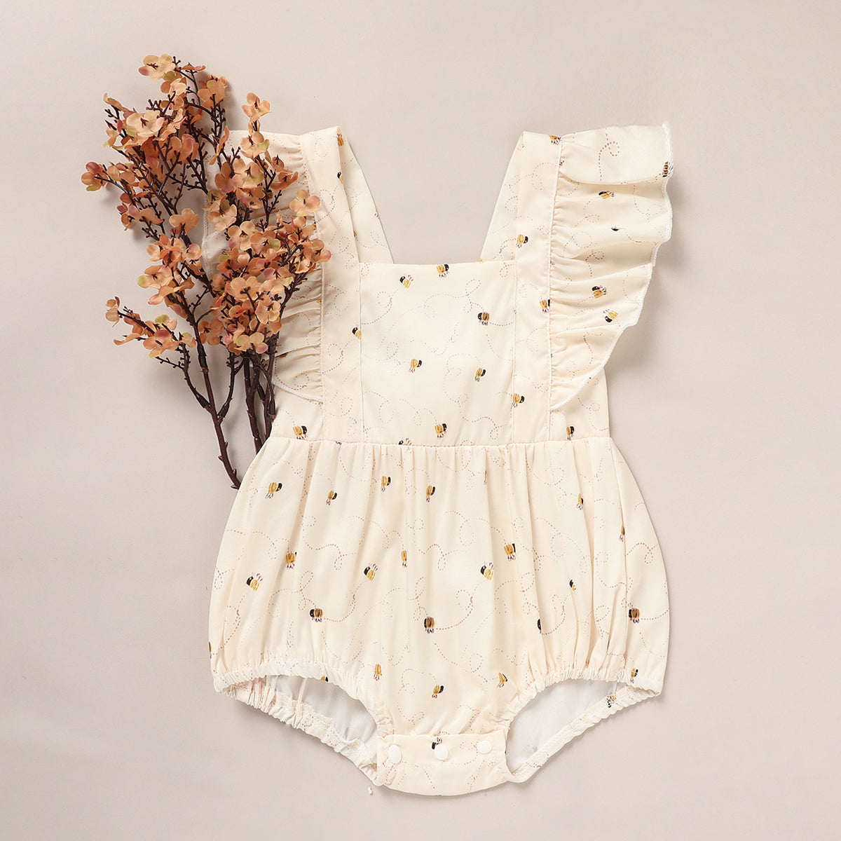 Bubble Romper bébé fille d'abeille - 1er jour d'abeille Romper