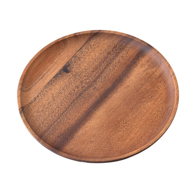 Approvisionnement direct en usine Acacia Saucer en bois massif Restaurant Plateau de fruits