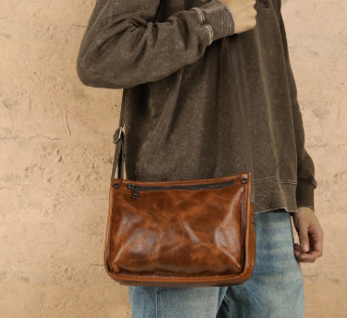 Sac transversal homme Grande capacité Sac à épaule simple Sac de transport occasionnel haut de gamme