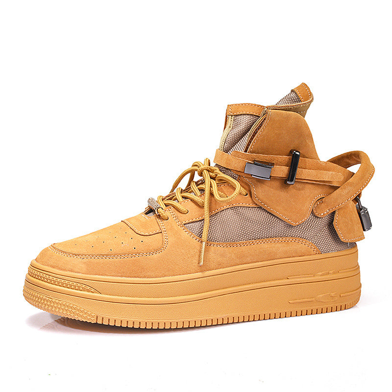 Bottes en cuir British-style Mid-top Casual Sneakers