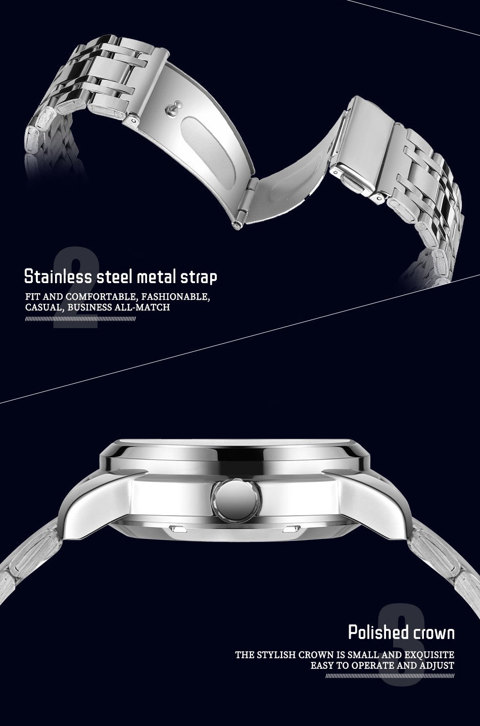 Montre casuale de mode européenne et américaine
