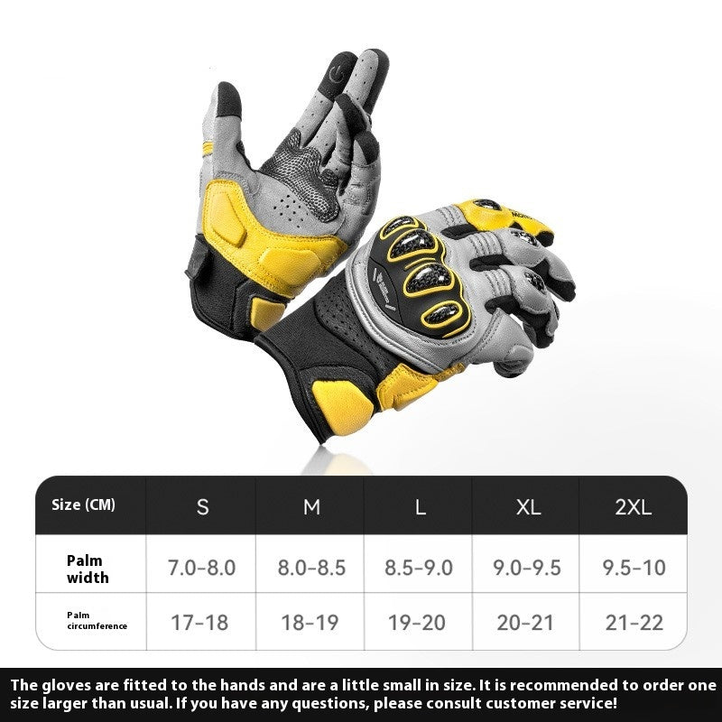 Gants moto fibre de carbone anti goutte