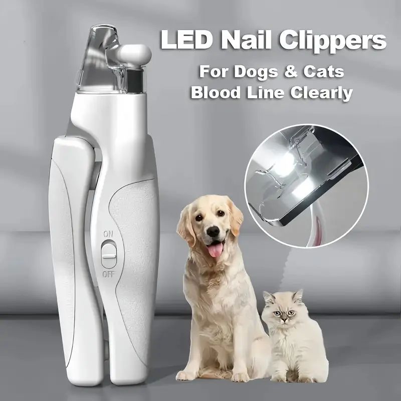 Clippers d'ongle de chien avec lumière pour chiens et chats - rechargeable
