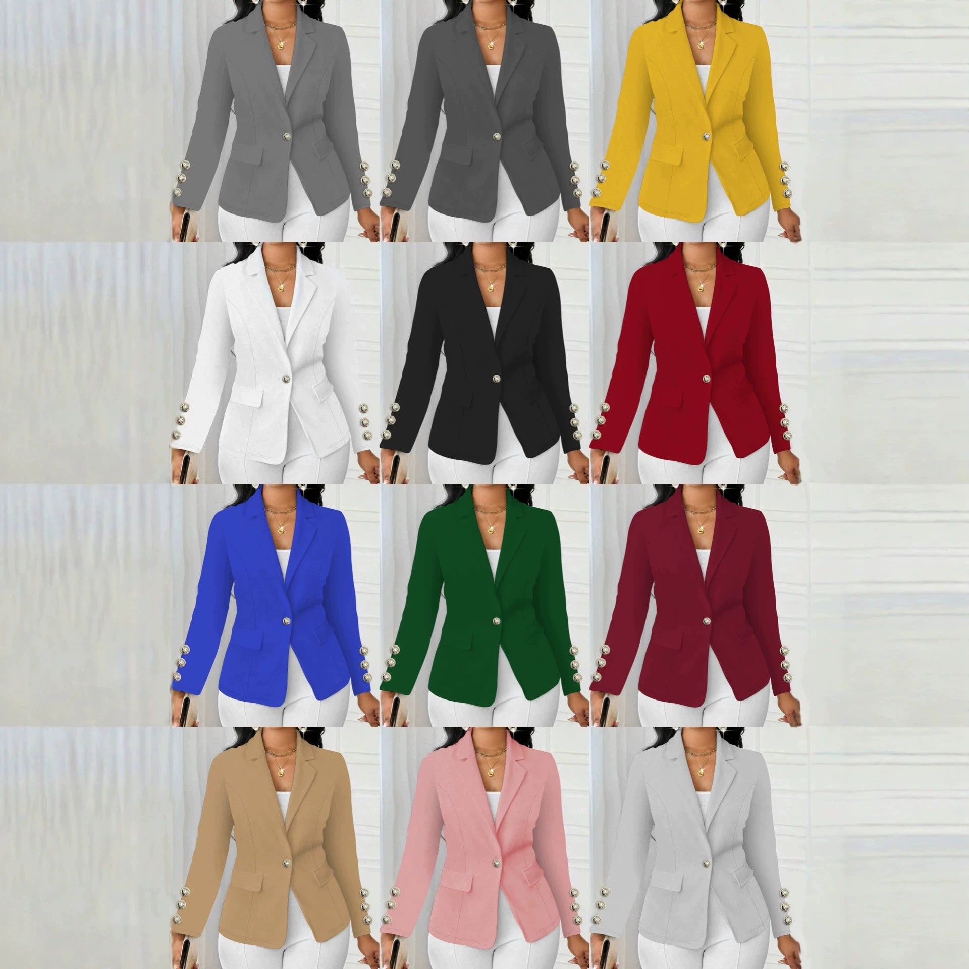 Veste de patchwork à manches longues à double manche pour femmes