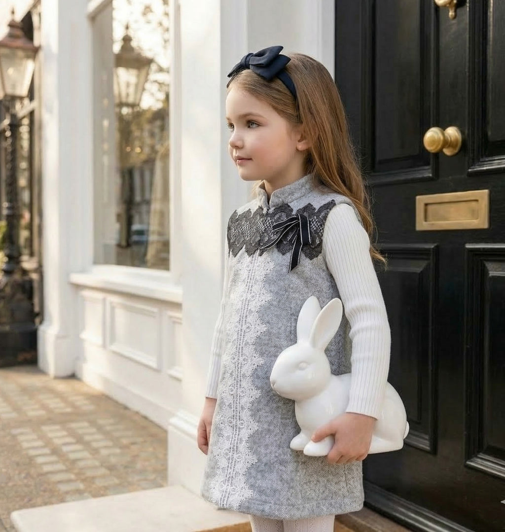 Filles Laine Blend Robe de soirée sans manches A-Line Princesse 3-7Y