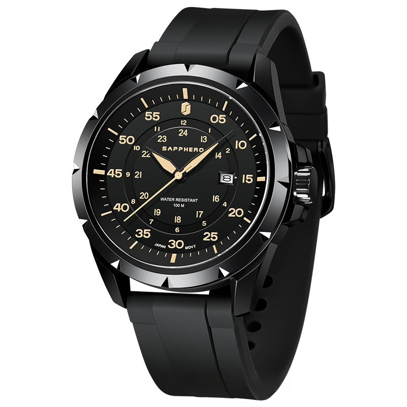 Youth Student Quartz Exam Watch Homme Silicone Waterproof 520 Cadeau pour petit ami