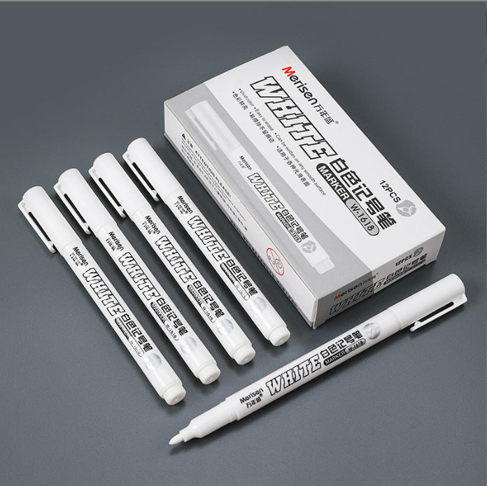 Super blanc éblouissant tête fine séchage rapide stylo de peinture étanche