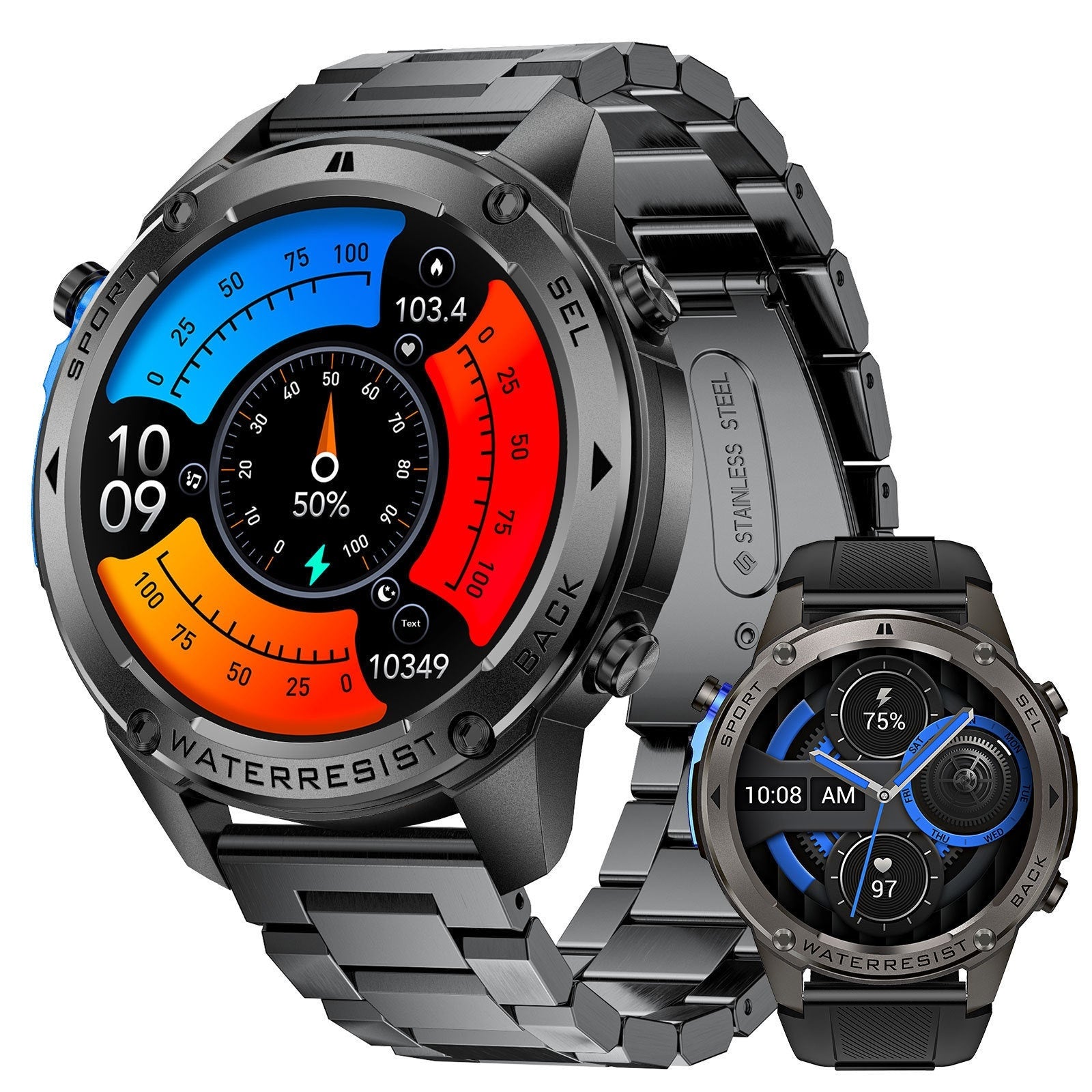 Bluetooth appelant GPS Beidou Positionnement Triple-Proof Smartwatch