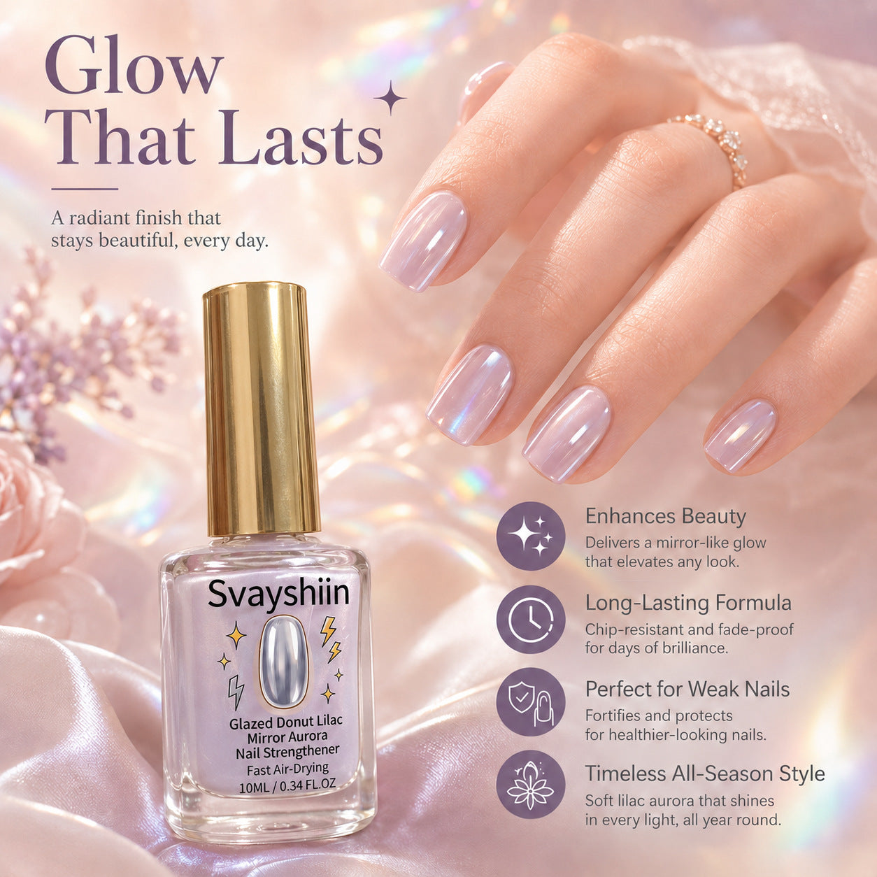 Renforceur d'ongles à sensation naturelle