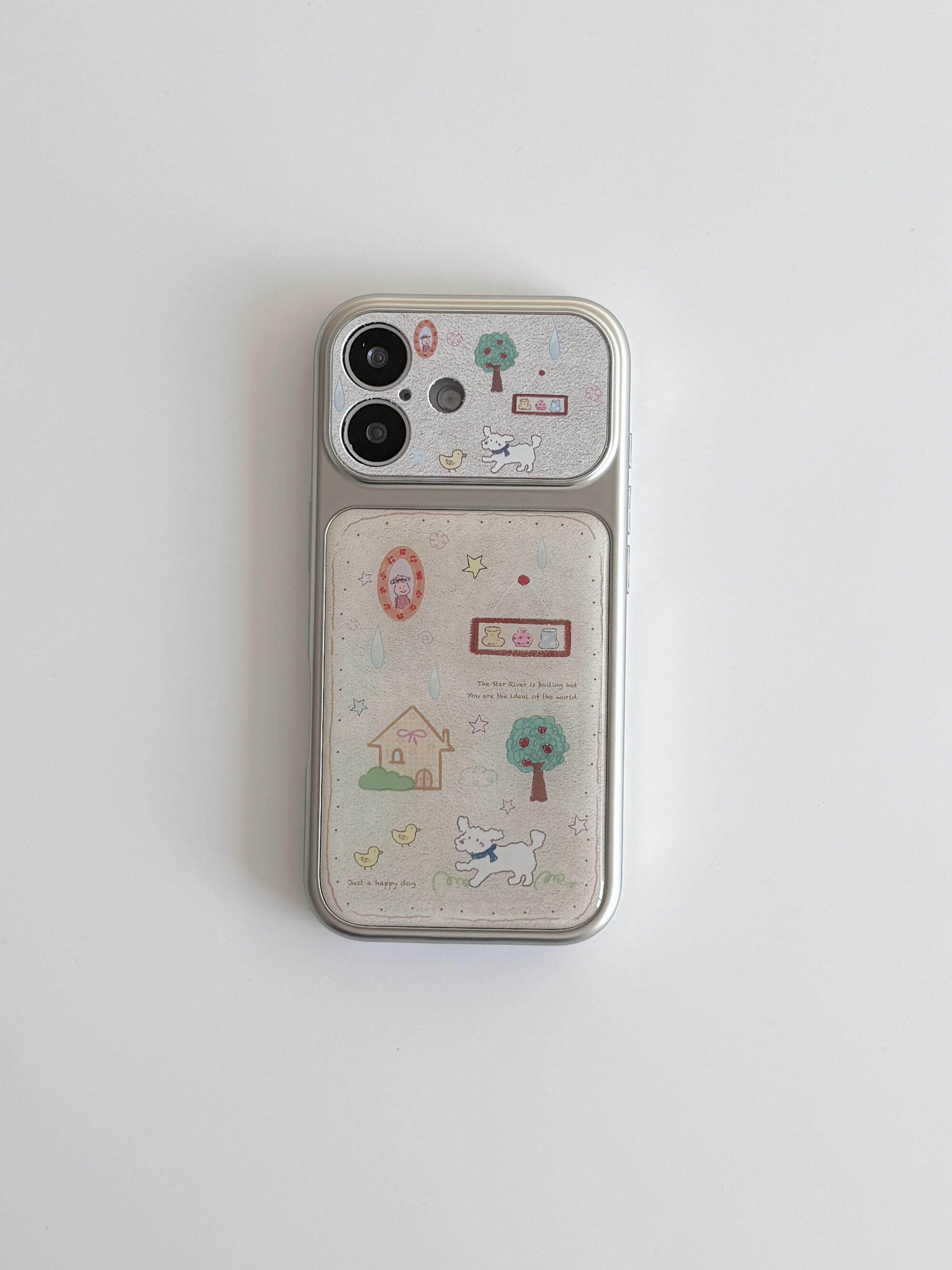 Cas téléphoniques avec des illustrations douces et amusantes