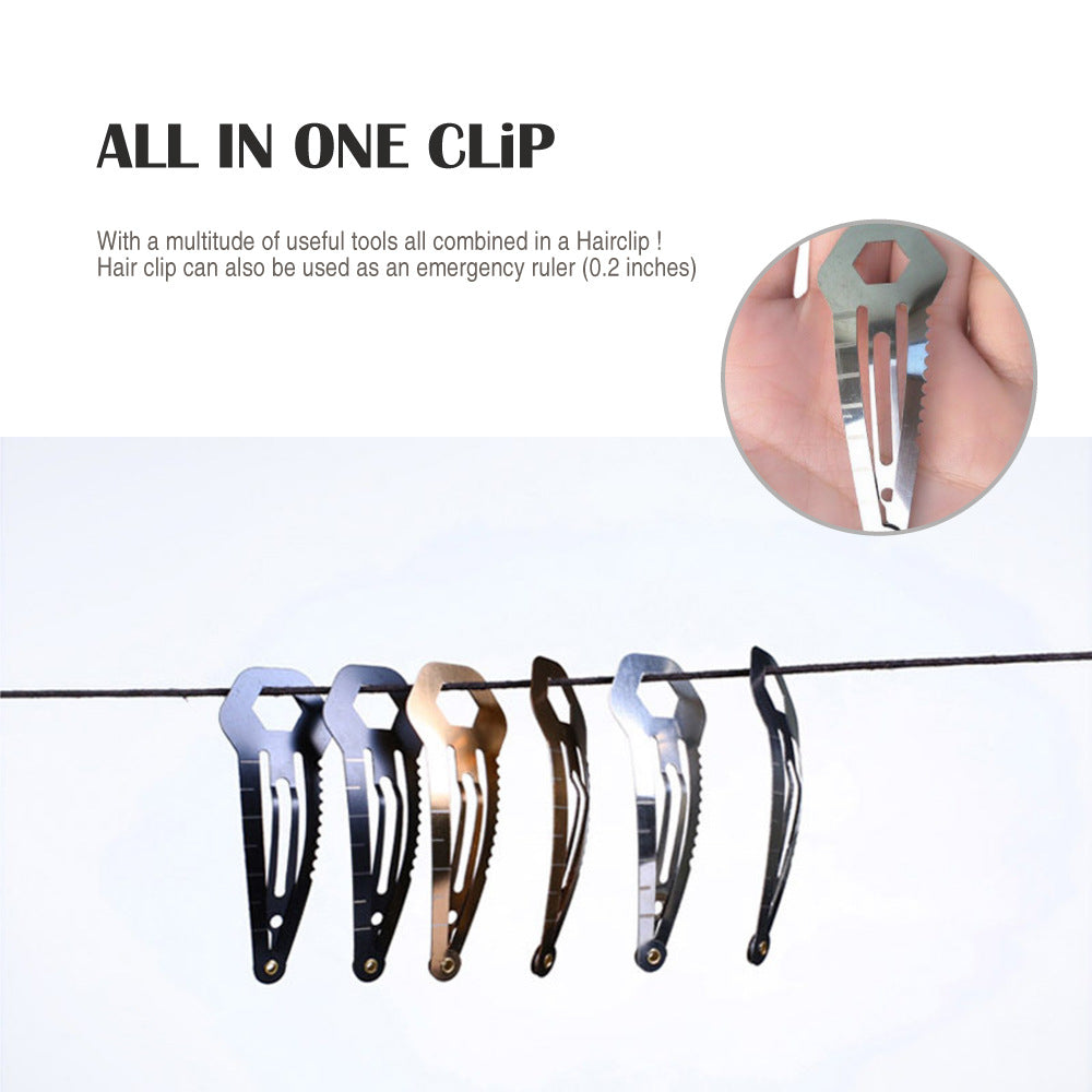 Acier inoxydable Couleur solide multifonctionnel EDC Barrettes