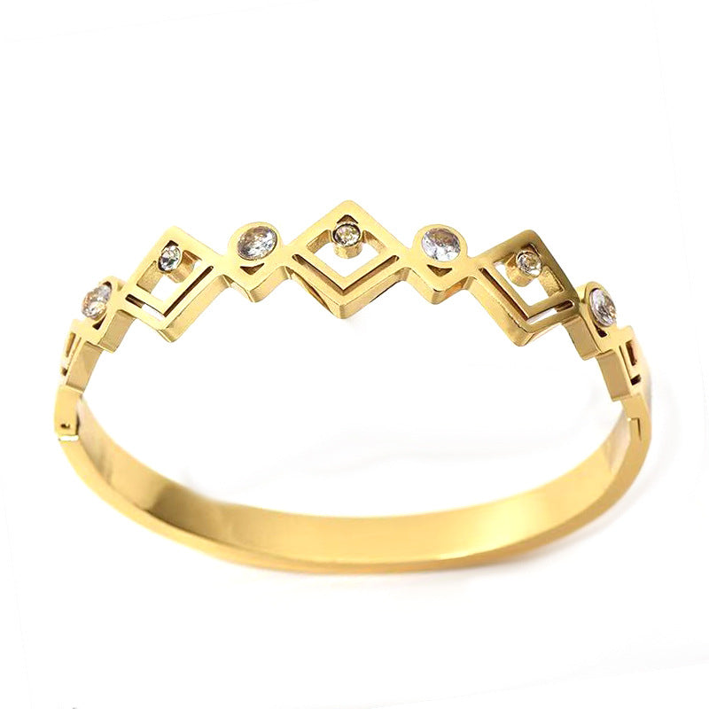 Acier inoxydable minimaliste géométrique Grand modèle mural Titanium Bracelet en acier