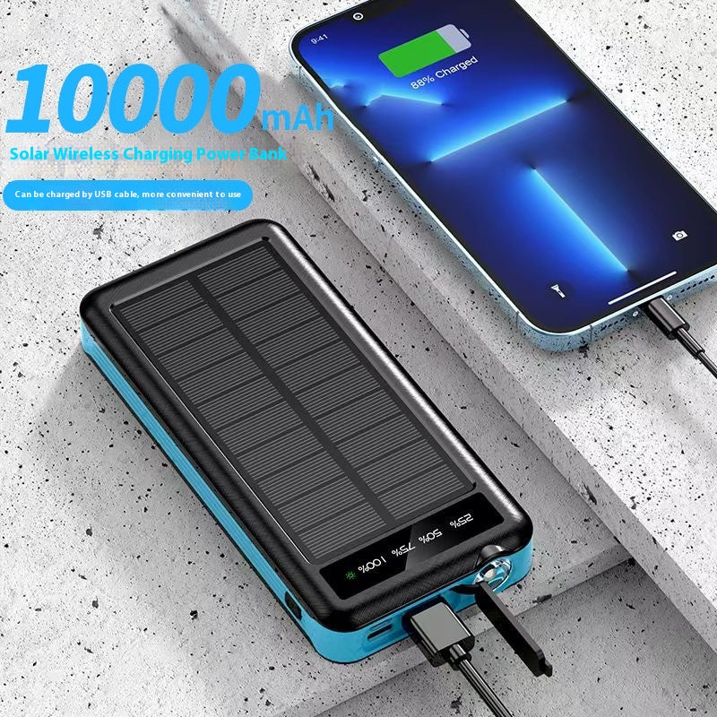 Unité de recharge solaire avec câble portable étanche