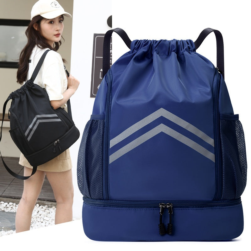 Sac à cordons de serrage homme avec sac à dos réfléchissant pour le sport