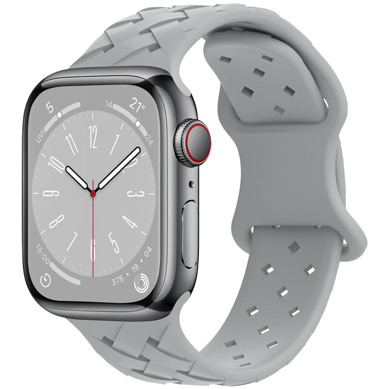 Bamboo Plaid Dentelle Solide Silicone Sports Apple Bracelet