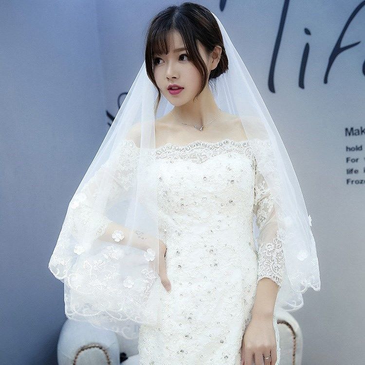 Style Veil Dentelle Coréenne Veil Pétal