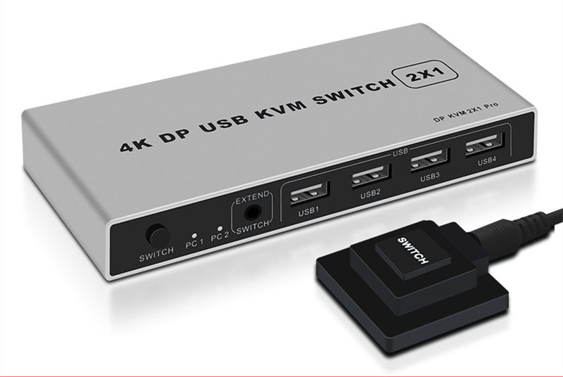 Interrupteur DP2 en 1 sortie 4K60HzDPKVM Convertisseur