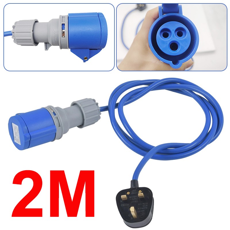 MOTORHOME DE CARAVAN LOURDITE 13A PLUG À 16A SOCKET 240V HOOK UP CABLE