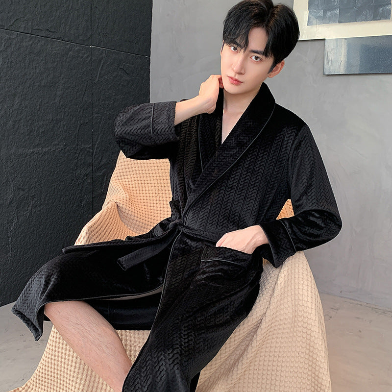Velvet à double face Velvet de l'île extra-fine Velvet Bathrobe