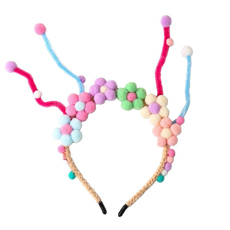 Bande de cheveux en fil de fer twisty floral pour les femmes