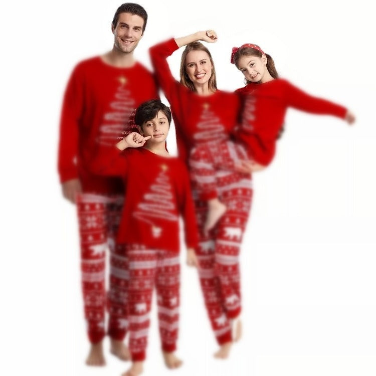 Noël Parent-enfant Porter Pajamas imprimé Vêtements de maison