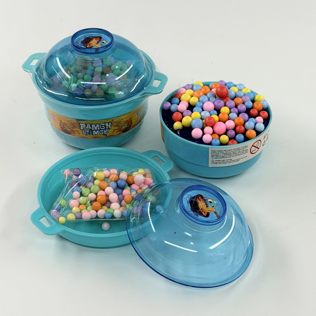 Ramen Style pot bricolage slime jouet avec bonus perles de mousse colorée